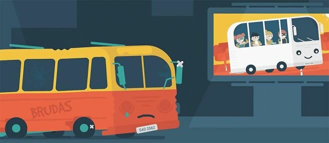 "Smutny autobus" to spos&oacute;b MSW na walkę z wrakami na drodze. Przekaz budzi kontrowersje!