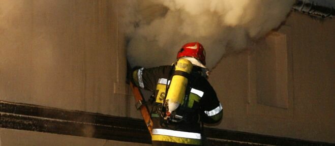 Groźny pożar warsztatu przy Fordońskiej